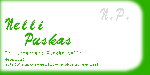 nelli puskas business card